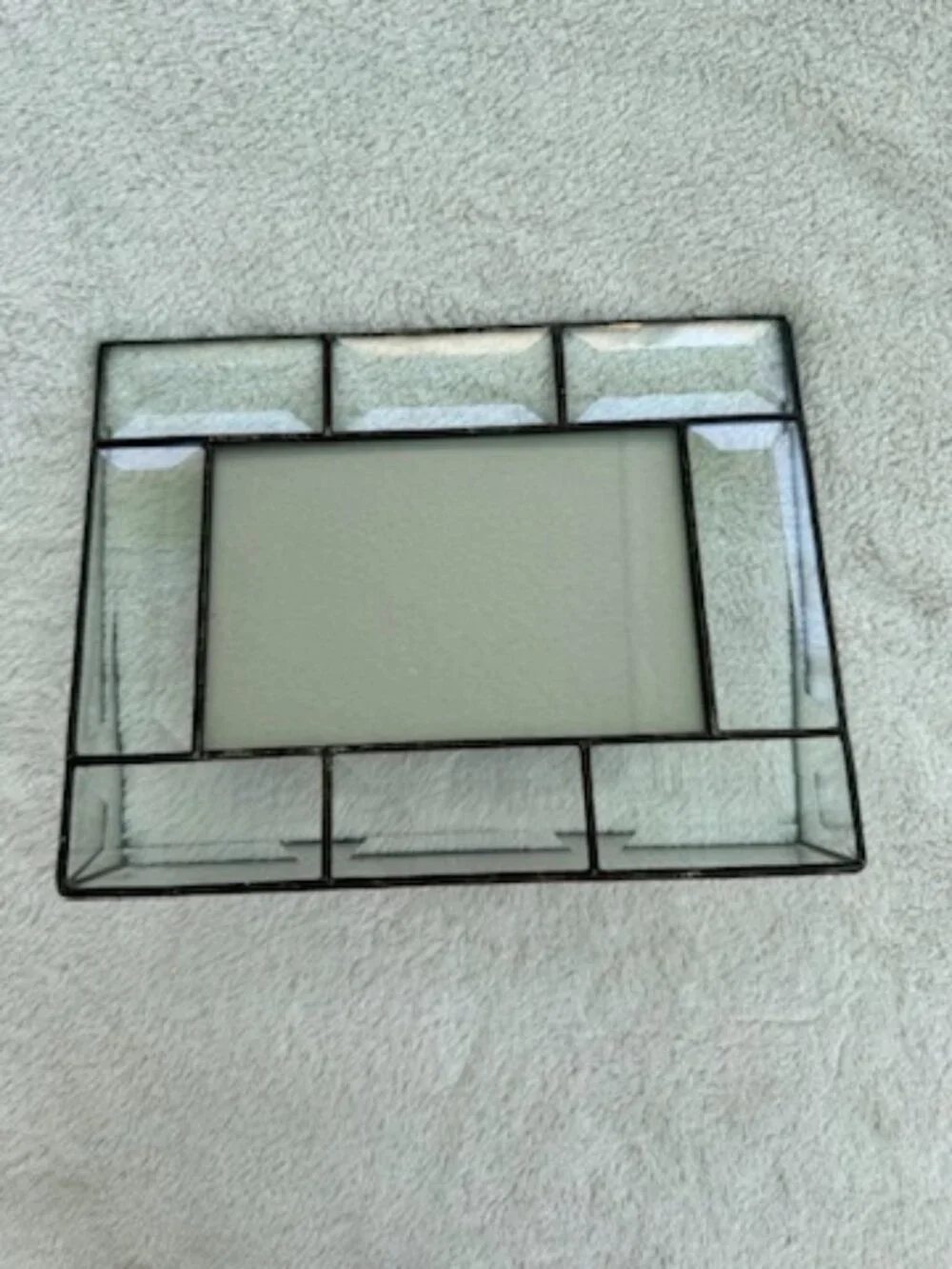 Beveled Glass Picture Frame Metal Solder 4 x 6 Photographs